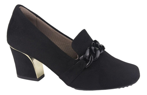 Zapato De Tacon Chalada Mujer Negro Casual 12-carol-1