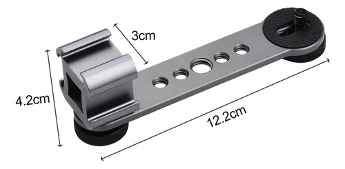 Soporte Triple Cold Shoe Con Rosca De 1/4.3/8 Para Estabil