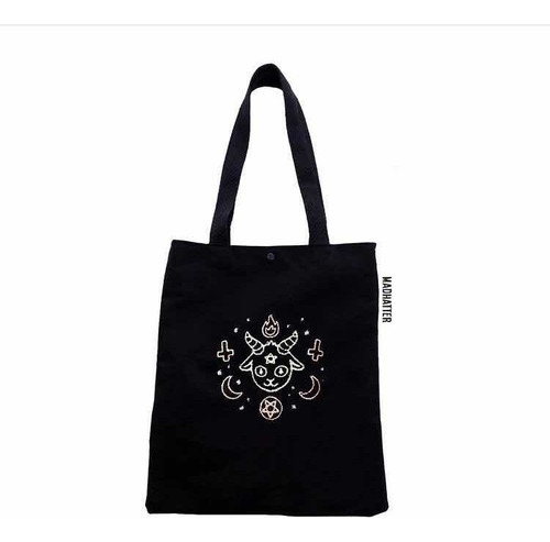 Cartera Bolsa Eco Totebag Baby Baphomet Kawaii Goth 