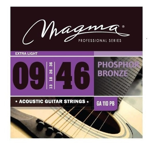 Encordado Cuerdas Guitarra Acústica 009-046 Magma Ga110pb