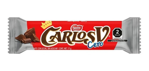 Carlos V Cero Chocolate Con Leche Sin Ázucar 10 Pzas 170g