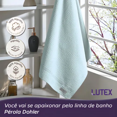 Toalla de baño Dohler Soft Pearl aterciopelada, 100% algodón, color liso, azul cielo 5688