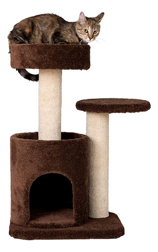 Armarkat Cat Tree Carpeted Gym Scratching Post F Coffee Bro.
