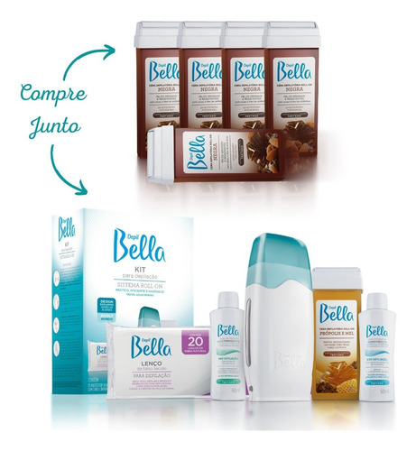 Depilação Kit Aparelho Rollon + 5 Refil Cera Rollon Bivolt