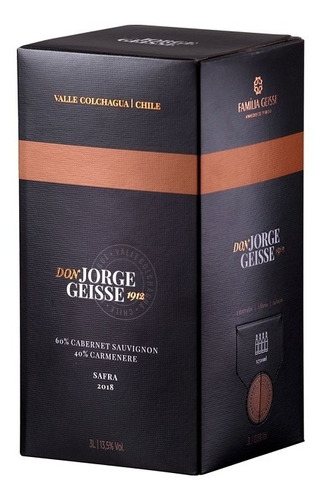 Cave Geisse Don Jorge Cabernet Carmenere Bag In Box  3 L