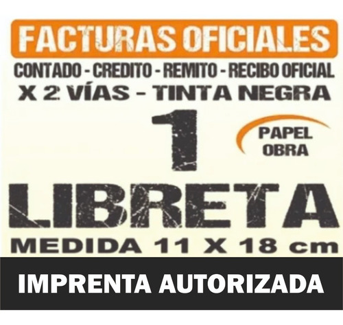 Libreta Facturas Oficiales