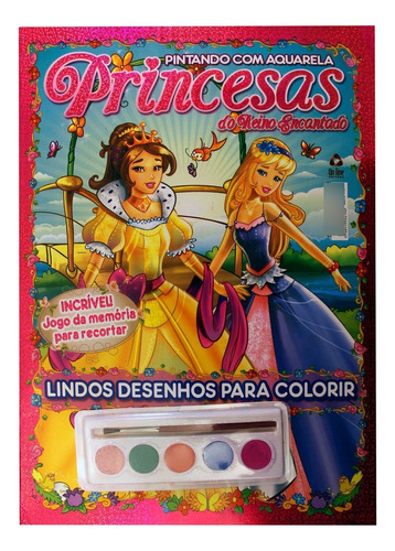 Pintando Com Aquarela - Princesas Do Reino Encantado, De Ed. On Line. On Line Editora, Capa Mole Em Português