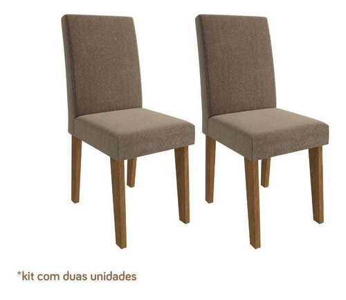 Conjunto 2 Cadeiras Milena Savana/pluma
