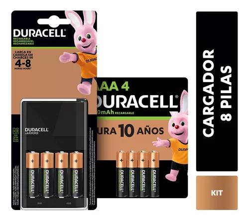 Pack Cargador Duracell +4 Pilas Aa +4 Pilas Aaa Recargables