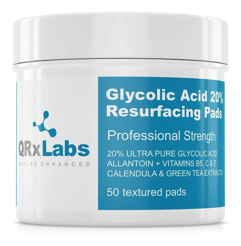 Qrxlabs Almohadillas Acido Glicolico 20% Tratamiento Exfolia Momento de aplicación Día/Noche Tipo de piel Todo tipo