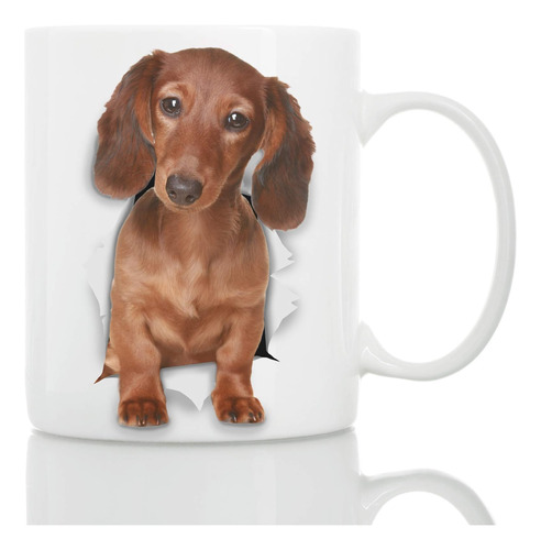 Taza Divertida De Perro Salchicha, Taza De Café De Cerámica 