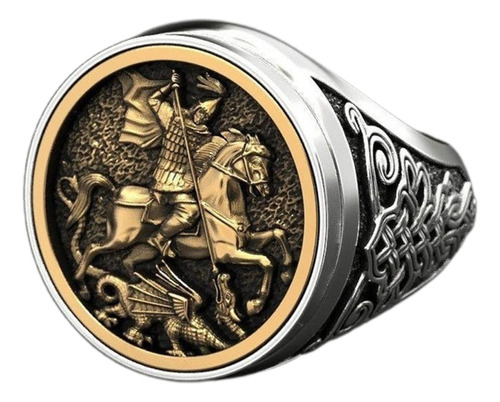 Anillos Con Sello Para Hombre Diseño De San Jorge Diseño R