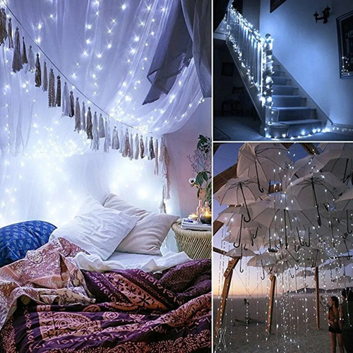 2024 Luces Serie Solar Exterior Fiesta Navidad Tira 10m