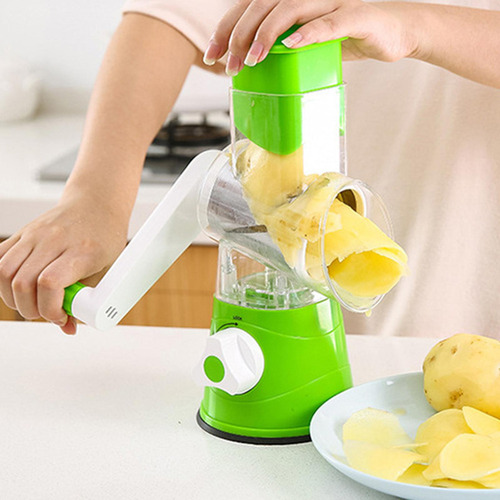 Rallador De Queso Rotatorio Mandolina Rebanador Fácil Verde