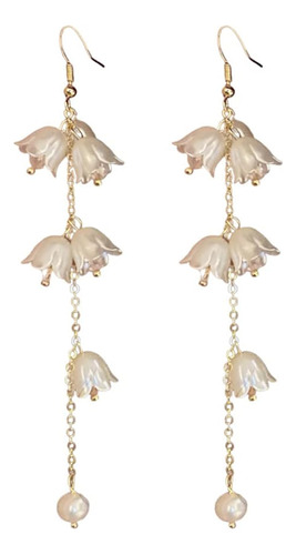 Aretes Colgantes Con Forma Flor Orquidea Campana Para Mujere