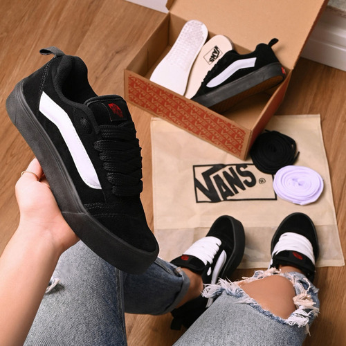 Zapatillas Vans Knu Skool Negra Suede Black Unisex Importada