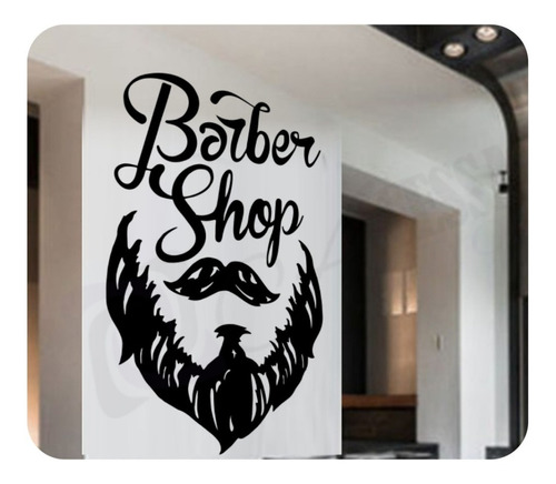 Adesivo Decorativo Parede Barber Shop Barbeiro Cabeleireiro