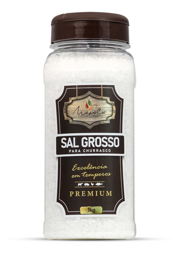 Imagem 1 de 4 de Sal Grosso Para Churrasco Premium 1kg Kosher Salt Mazala