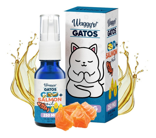 Imagen 1 de 6 de Waggy's® Aceite Relajante Anti Estrés Y Ansiedad Para Gatos