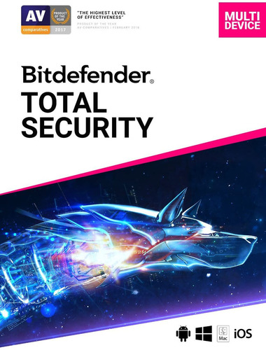 Bitdefender Total Security: Suscripción De 1 Año Para 5 Dispositivos Código Activación