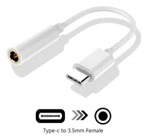 Comprar Adaptador Audio Usb Tipo C A Plug Jack 3.5mm Hembra Color Blanco