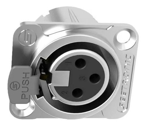 Imagen 4 de 10 de Conector Canon Xlr Hembra Chasis Metal - Seetronic Mk3f2c