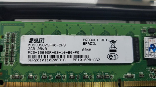 Memória 2gb Ecc Reg Pc3-10600r Ddr3 2rx8