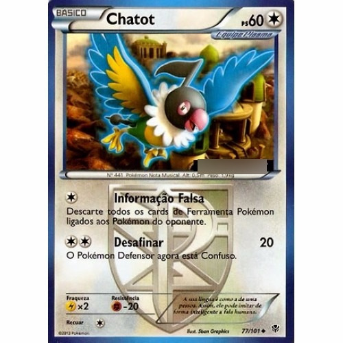 Chatot - Pokémon Normal Incomum - 77/101 - Pokemon Card Game