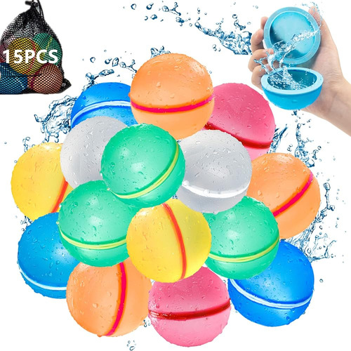 ~? Ucidci 15 Pcs Globos De Agua Reutilizable Quick Fill - Bo