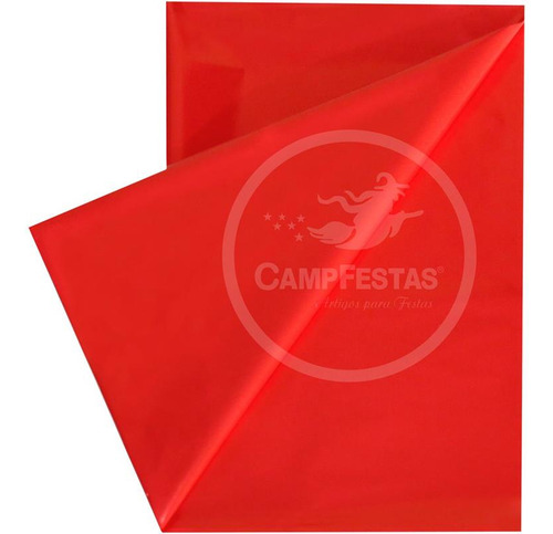 Toalha Plastica Vermelha Perolizada 78x78cm