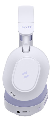Headphone Gamer Havit H668bt Bluetooth 5.4 Over-ear 3d Multiponto Anc Hibrido 80h Cor Roxa