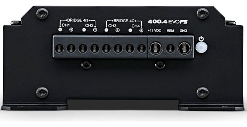 Potencia Marina Nautico Soundigital Evops 400.4 4 Ohms Color Negro