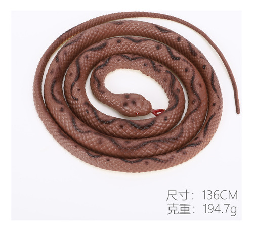 Brown - Realistic Snake Model Toy Boa Python King Cobra