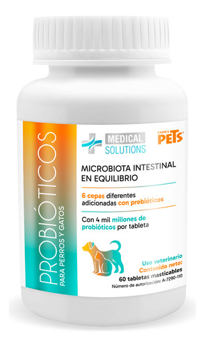 Probiótico Para Perro Probiotico En Tableta Masticable 60 Pz