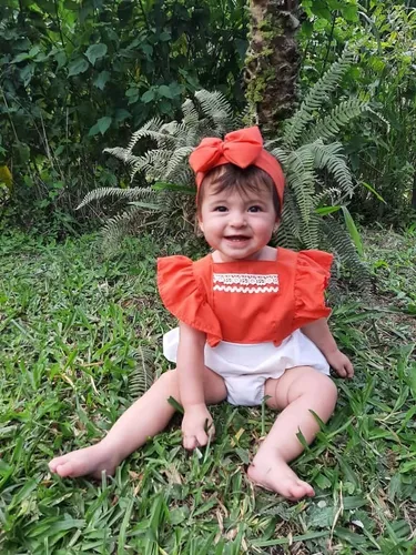 Jardineira Romper Roupa De Bebe Body Mesversario Moana Baby - Mimos da  Babih - Body para Bebês - Magazine Luiza