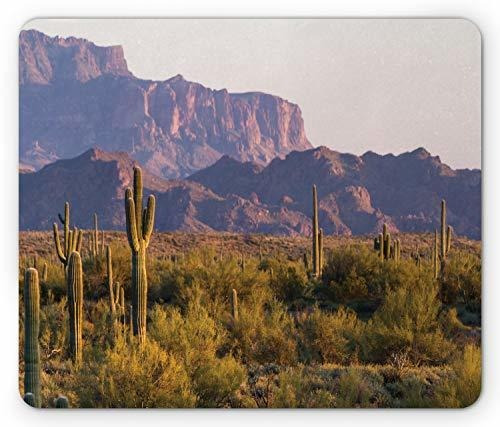 Pad Mouse - Alfombrilla De Ratón Ambesonne Saguaro, Paisaje 