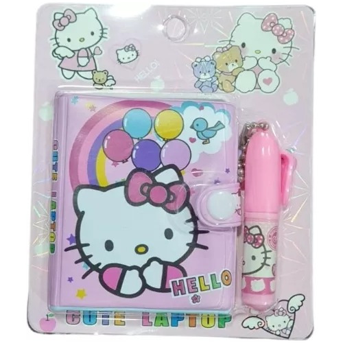 Agenda Mini Con Broche Y Lápiz Hello Kitty 