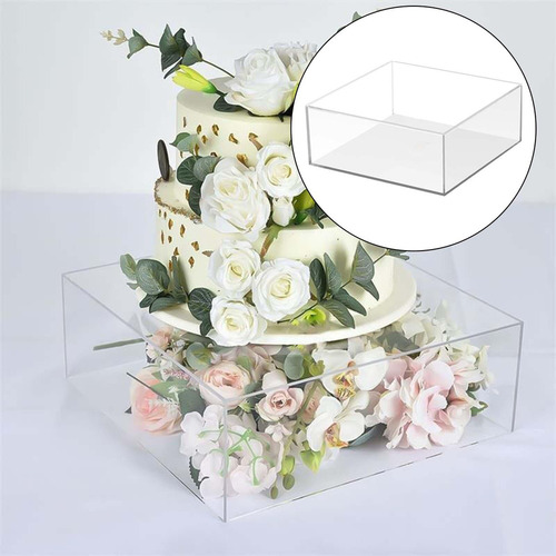 Caja De Acrílico Transparente Para Pasteles, Caja De