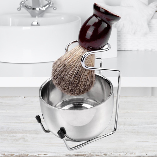 3pcs Hombres Afeitándose El Cepillo De Barba, Kit De