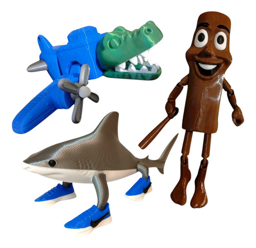 Pack 3 Figuras Bombardino + Tung Sahur + Tralalero Tralala