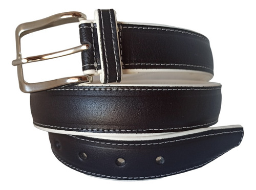 Cinturon Doblado De Cuero Vacuno Box - Modelo Jersey