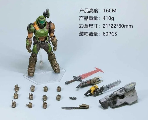 Figura Articulada Doom Slayer De Doom Eternal Dm1-5 16cm
