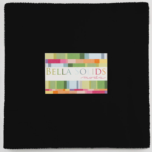 Moda Bella Solids Black Layer Cake 42 Cuadrado Tela 10 