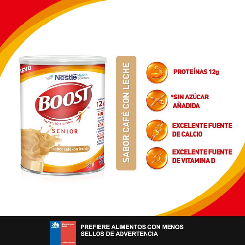 Alimento En Polvo Boost® Senior Café Con Leche 370g