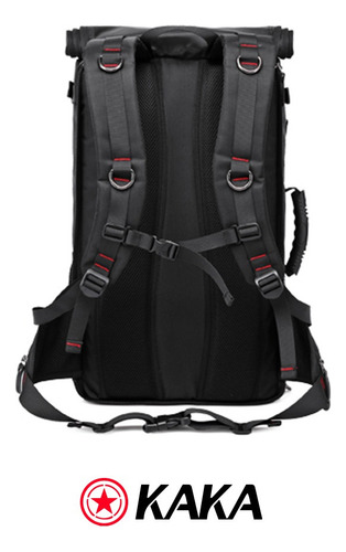 Mochila urbana Kaka 2070 color negro diseño lisa 40L