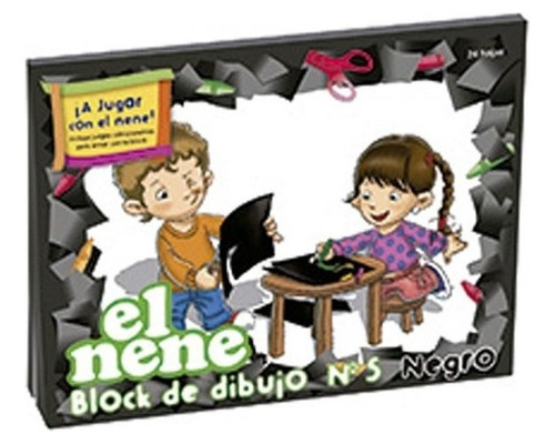 Block De Dibujo N°5 El Nene 24 Hojas Negro