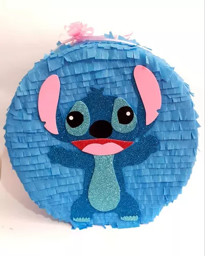 Mini Piñata Redonda Stitch 25 Cm Diametro