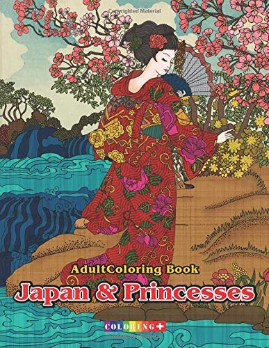 Adult Coloring Book Japan  Y  Princesses Japanese Cultural D