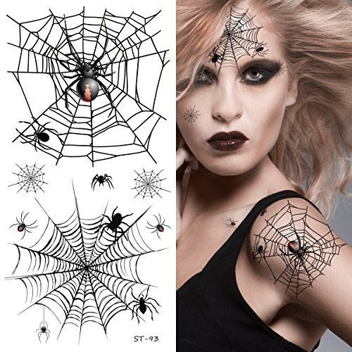 Tatuajes Temporales Supperb - Telaraña De Horror Spider We. | MercadoLibre