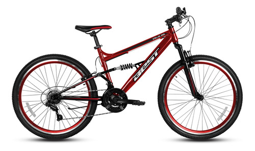 Bicicleta Best De Hombre Zeus Aro 26 Rojo/negro